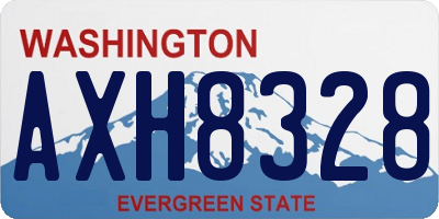 WA license plate AXH8328