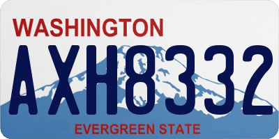 WA license plate AXH8332