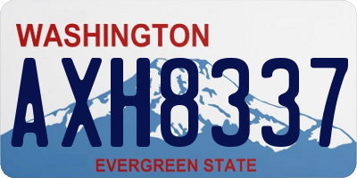 WA license plate AXH8337