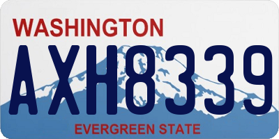 WA license plate AXH8339