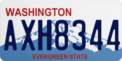 WA license plate AXH8344