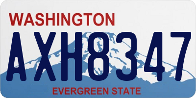 WA license plate AXH8347