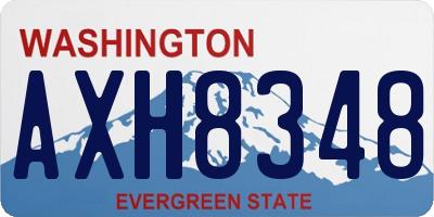 WA license plate AXH8348