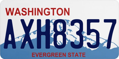 WA license plate AXH8357
