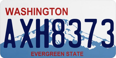 WA license plate AXH8373
