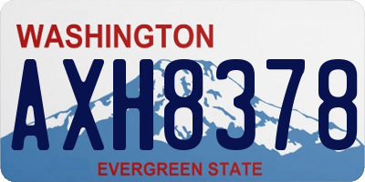 WA license plate AXH8378