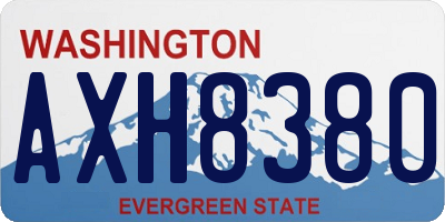 WA license plate AXH8380