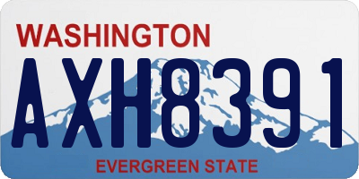 WA license plate AXH8391