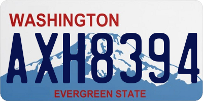 WA license plate AXH8394