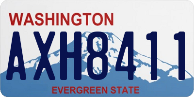 WA license plate AXH8411