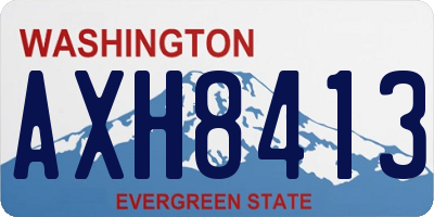 WA license plate AXH8413