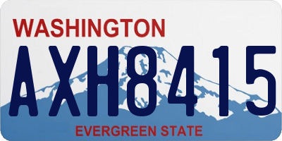 WA license plate AXH8415