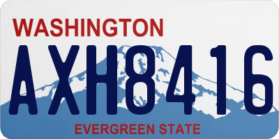 WA license plate AXH8416