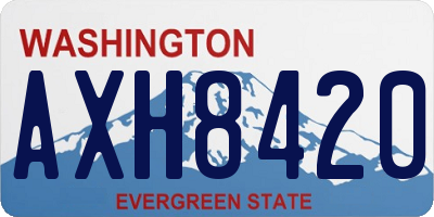 WA license plate AXH8420