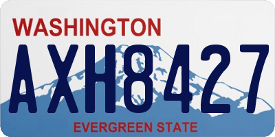 WA license plate AXH8427