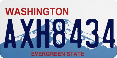 WA license plate AXH8434