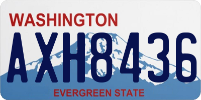 WA license plate AXH8436