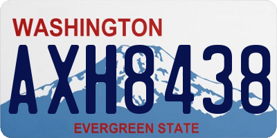 WA license plate AXH8438