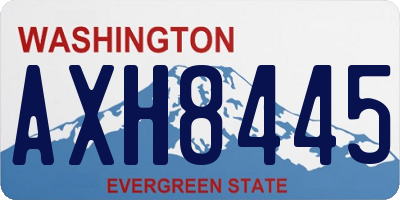 WA license plate AXH8445