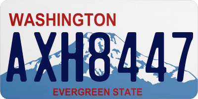 WA license plate AXH8447