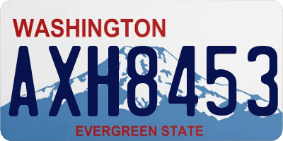 WA license plate AXH8453