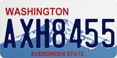 WA license plate AXH8455