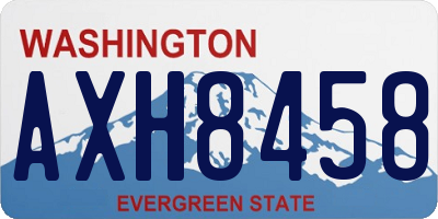 WA license plate AXH8458