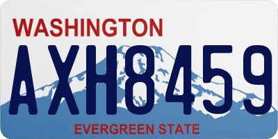 WA license plate AXH8459