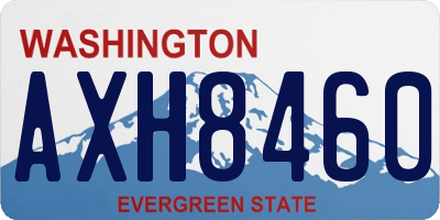 WA license plate AXH8460