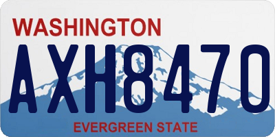 WA license plate AXH8470