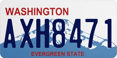 WA license plate AXH8471