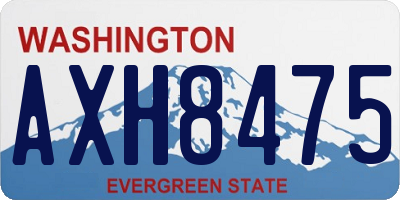 WA license plate AXH8475