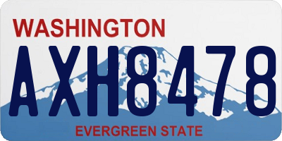 WA license plate AXH8478