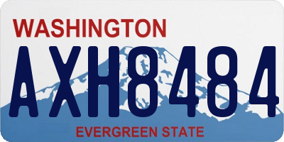 WA license plate AXH8484