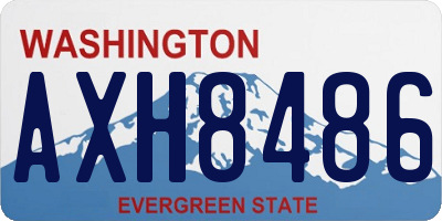 WA license plate AXH8486
