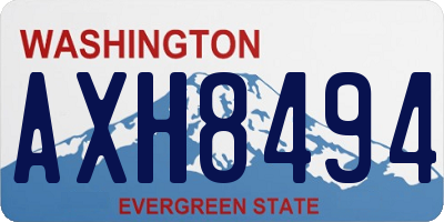 WA license plate AXH8494