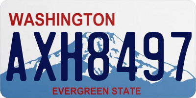 WA license plate AXH8497