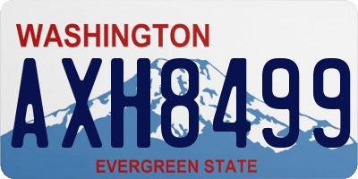 WA license plate AXH8499