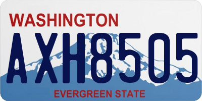 WA license plate AXH8505
