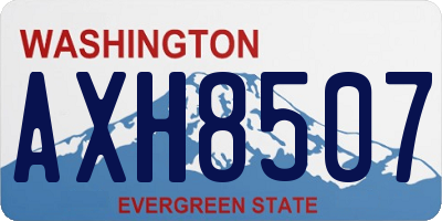 WA license plate AXH8507