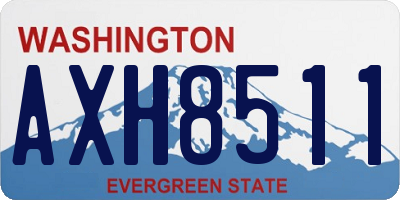 WA license plate AXH8511