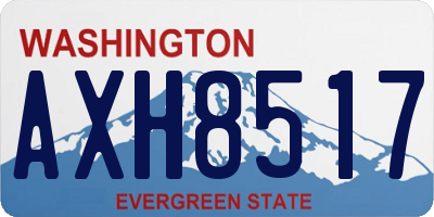WA license plate AXH8517
