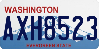 WA license plate AXH8523