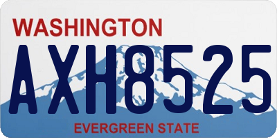 WA license plate AXH8525