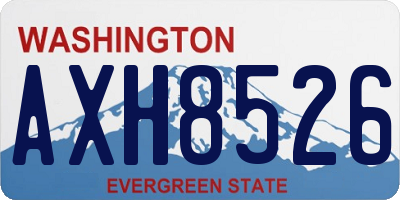 WA license plate AXH8526