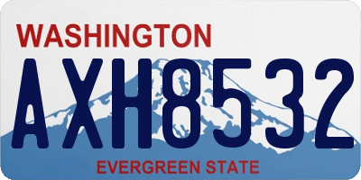 WA license plate AXH8532