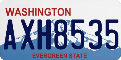 WA license plate AXH8535