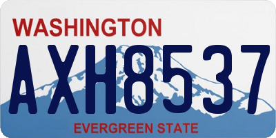 WA license plate AXH8537