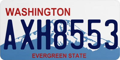 WA license plate AXH8553