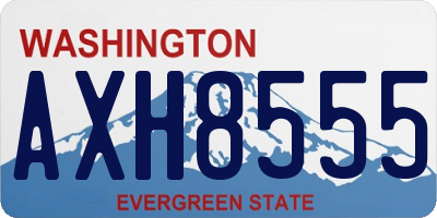WA license plate AXH8555